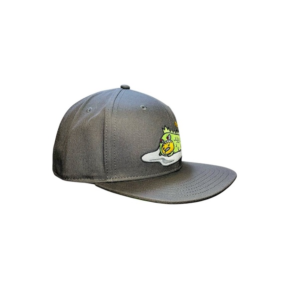 Tokidoki x Gudetama Kaiju Snapback Cap Gray Hat Japanese Lazy Egg Meh NWT - Picture 3 of 6